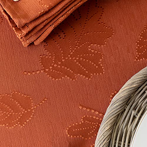 Benson Mills Harvest Legacy Damask Fabric Table Cloth Fall, Harvest, and Thanksgiving Tablecloth (Rust/Burnt Orange, 60" x 120" Rectangular) by Benson Mills - Image 4