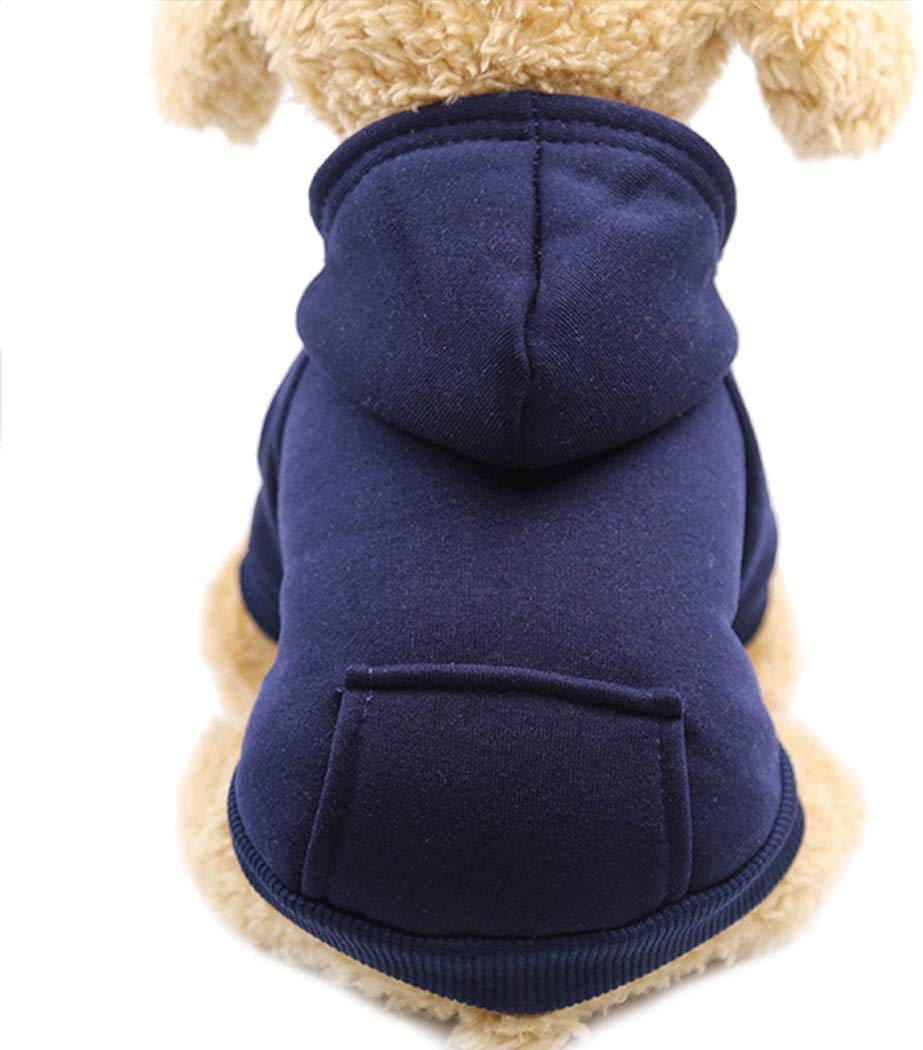 Sweat à Capuche pour Chien Idepet XL Bleu Marine | Manteau Chaud Chiots