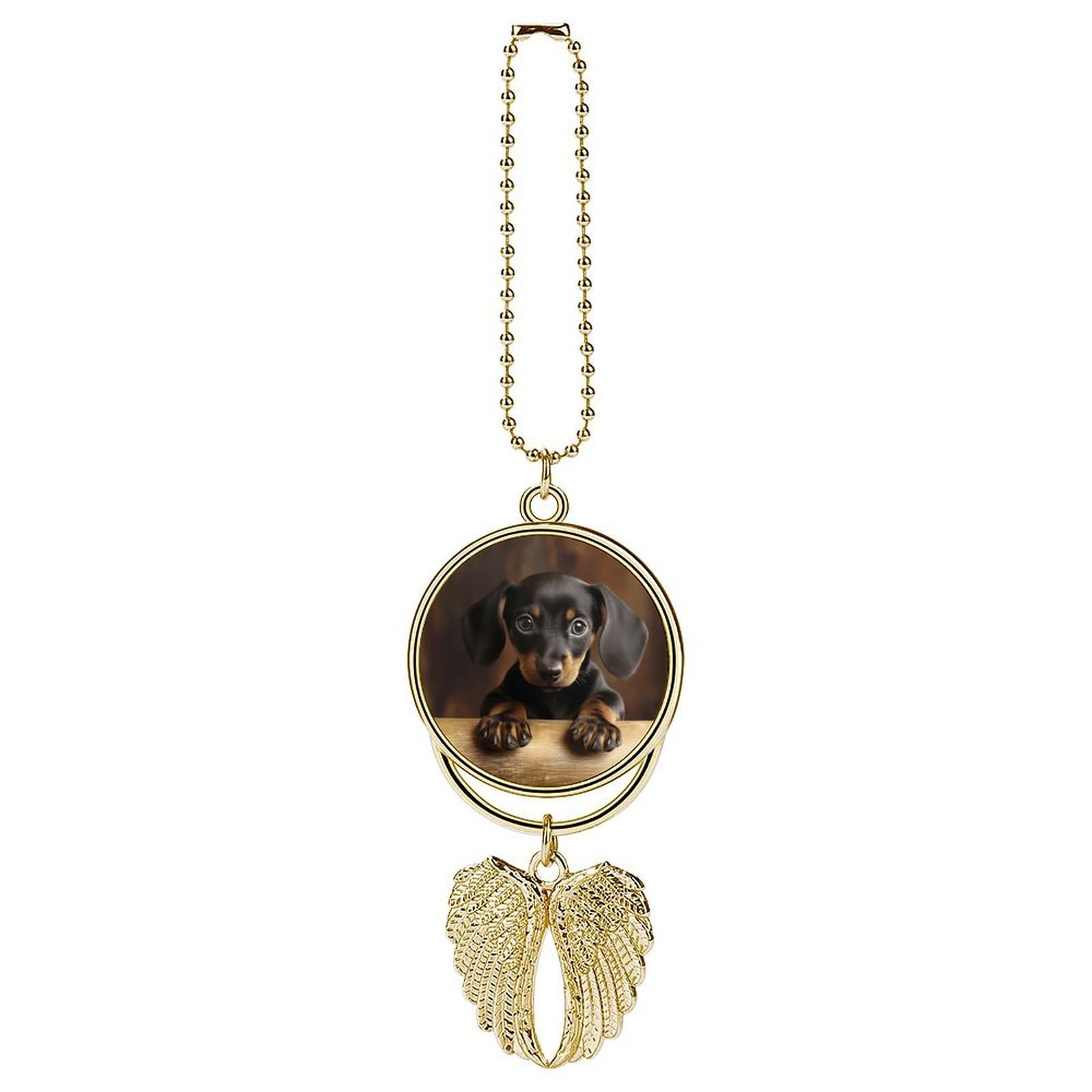 Dog Dachshund Car Pendant Personalized Car Hanging Ornament Auto Rear View Mirror Hanging Decoration Accessories Metal Cars Interior Ornament for Most Cars Truck SUV