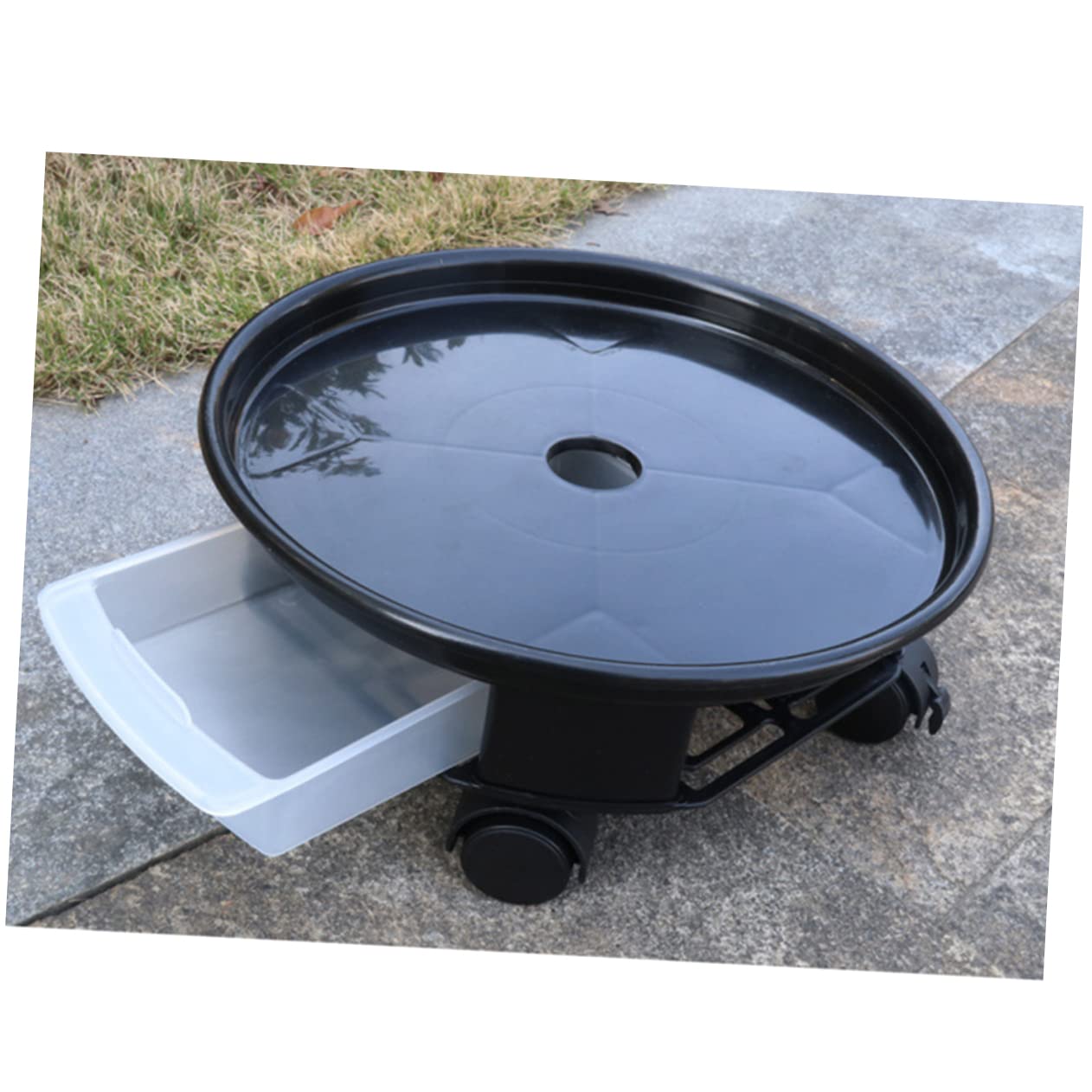 Abaodam Roller Plant Base Plant Stand for Indoor Corner 38cm Round Flower Pot Tray Universal Wheel Flower Pot Stand