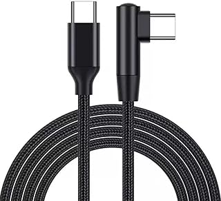 【PD 60W 高速充電専用】 USB Type-C to Type-C ケーブル [片側L字型プラグ/1m/柔らかナイロン編み/ブラック] Power Delivery対応 データ転送非対応 C2PD20V60W100STL