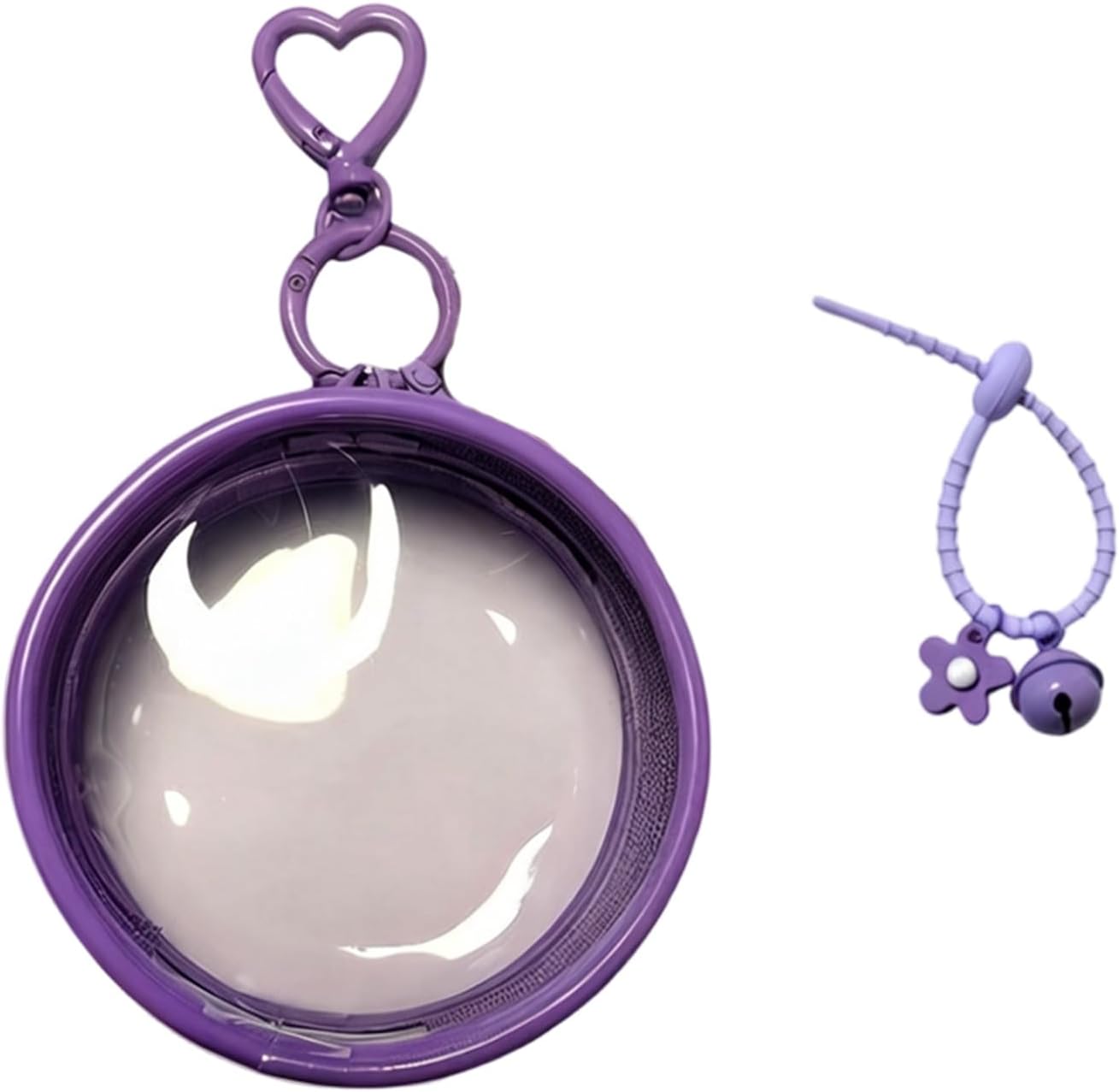 Sparkling Fastener Enclosure for Electronic Badges and Doll Storage Made from Strong PVC Tiny Collectible Holder