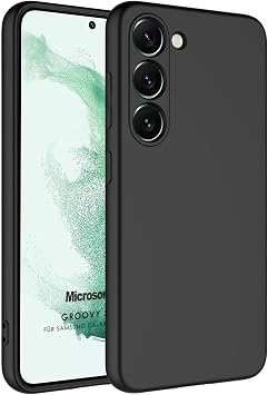 Microsonic Samsung Galaxy S23 i in K l f Groovy Soft Siyah [Galaxy S23 ile Uyumlu K l f - Siyah]