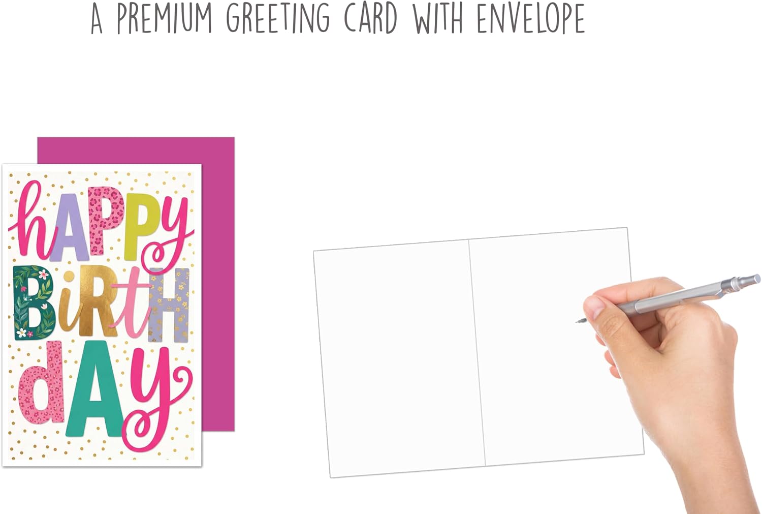 Edition Seidel Premium Birthday Card with envelope. Greeting Happy Birthday for man woman child daughter son friend colorful (G4291 SW026) image 2