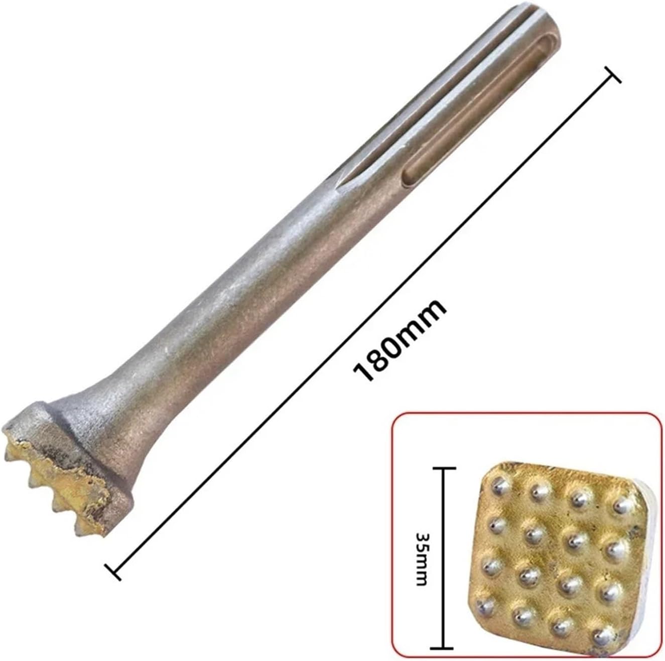 1pc rectangle Head Electric Hammer ForSds/Max Shank Electric Hammer rectangle Head 16Teeth Tip Chisel Bushing Bit