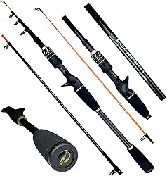 MARURI, VARA DE PESCA TELESCOPICA P/CARRETILHA ALTO MAR MECURY 5.6"(1.65M) -10-20LB - EM CARBONO