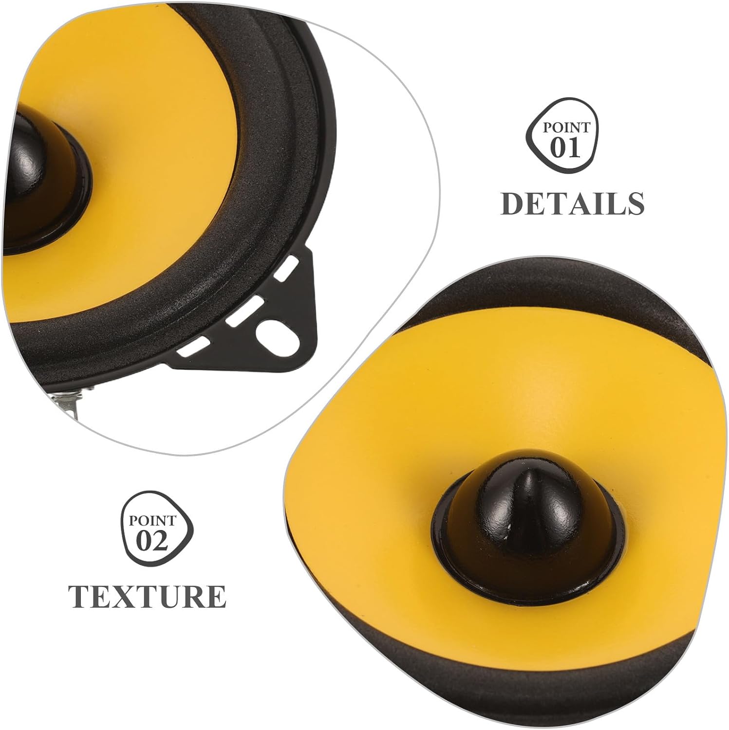 4 Inch 2 Way Full Range Coaxial Car Speakers 60w Pair