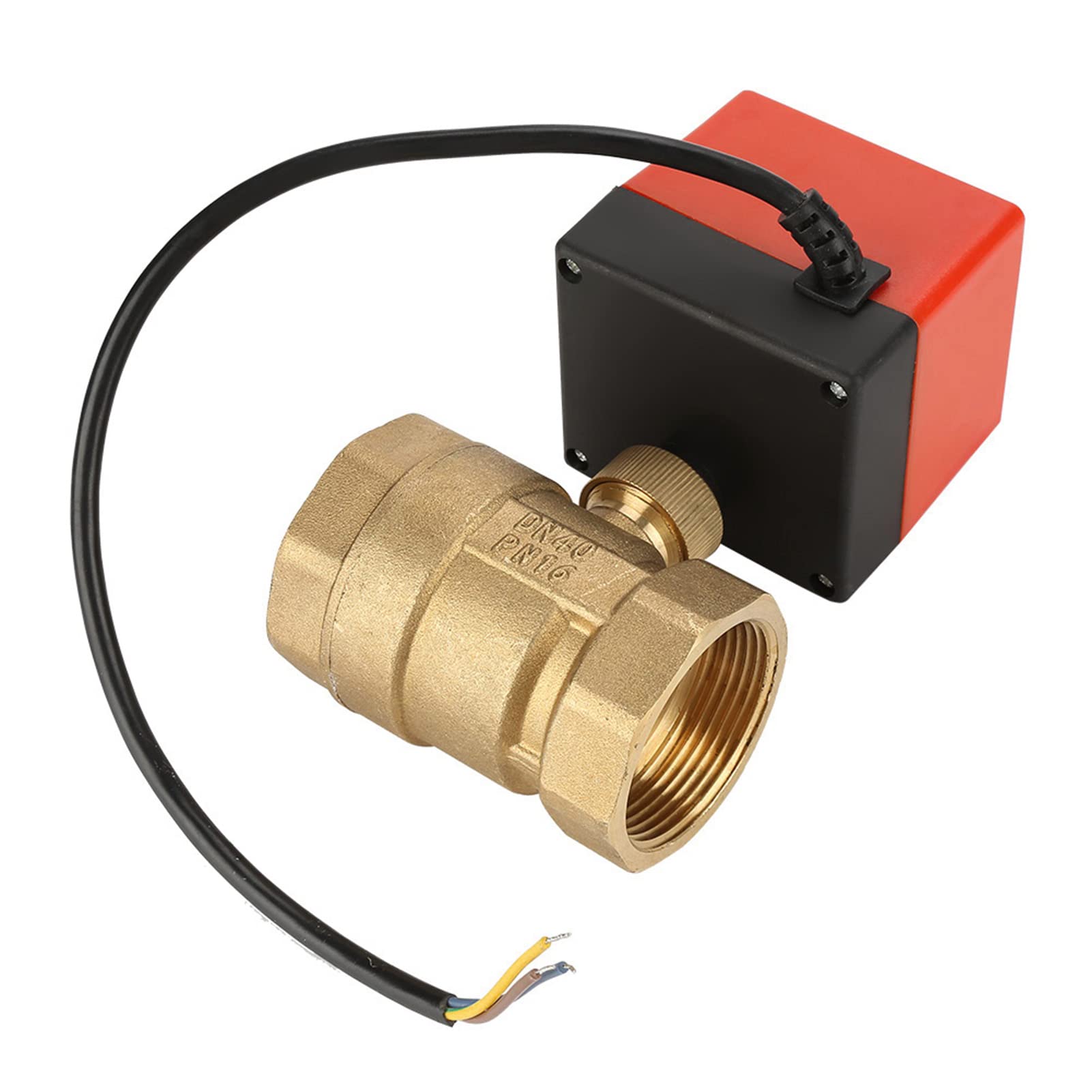 Cosiki Valvola dell'acqua Intelligente, Valvola a Sfera Motorizzata CC 24V a 2 Via 3 Filo DN40 G1-1/2" a Sfera Elettrica Elettrica a Motorizzata