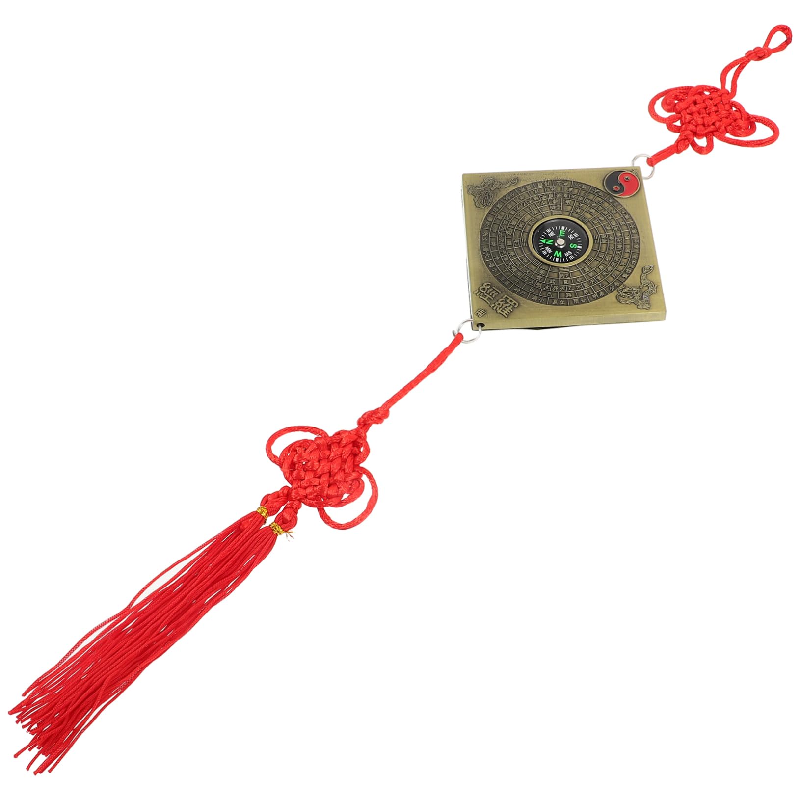 KOMBIUDA Hanging Vintage Compass Pendant Portable Car Decor Design for Luck and Happiness Durable Material for Outdoor Adventures