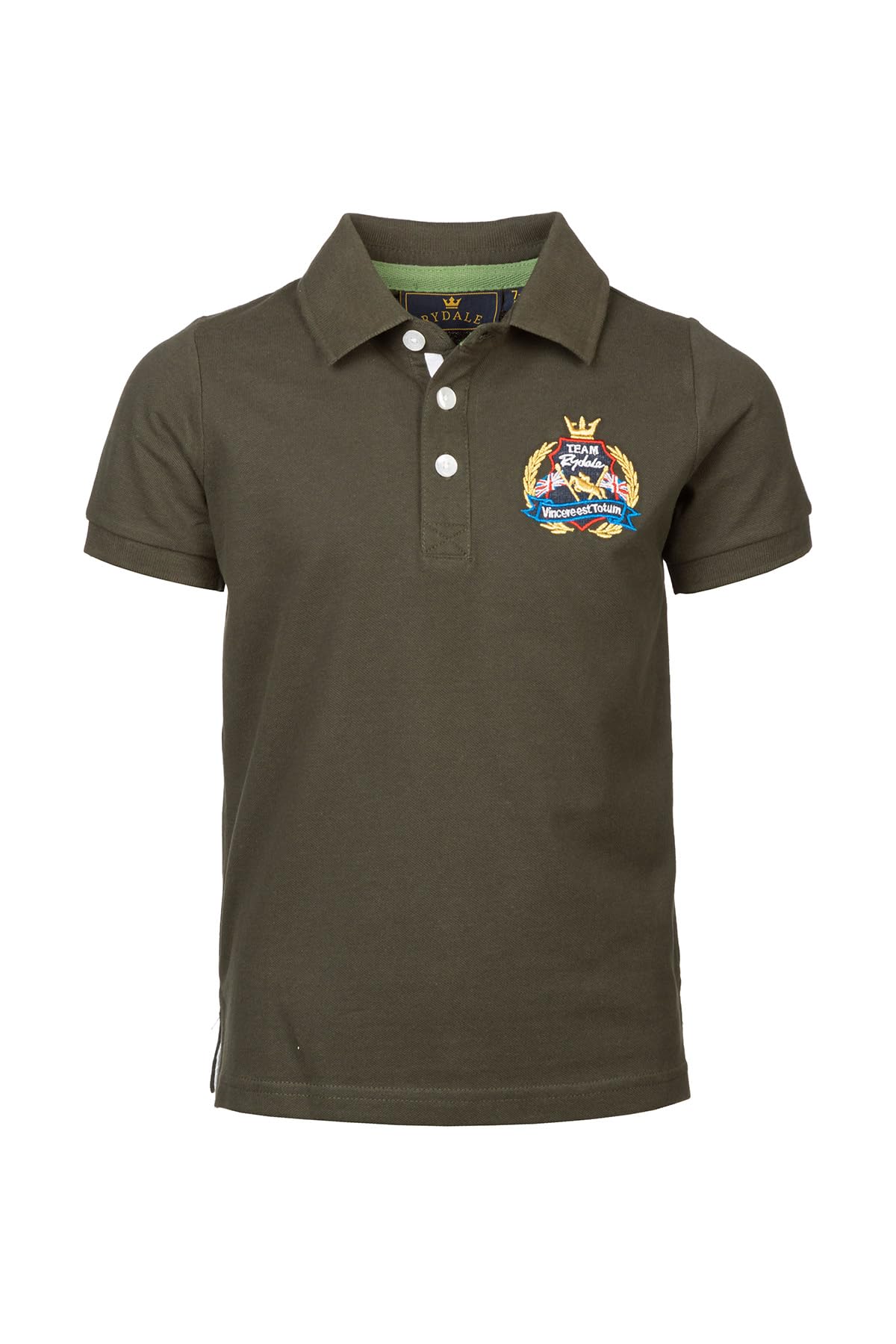 Rydale Boy's Polo Shirt 100% Cotton Short Sleeve T-Shirt Embroidered Polos Tops (as8, Age, 11_Years, 12_Years, Regular, Fordon III Olive)