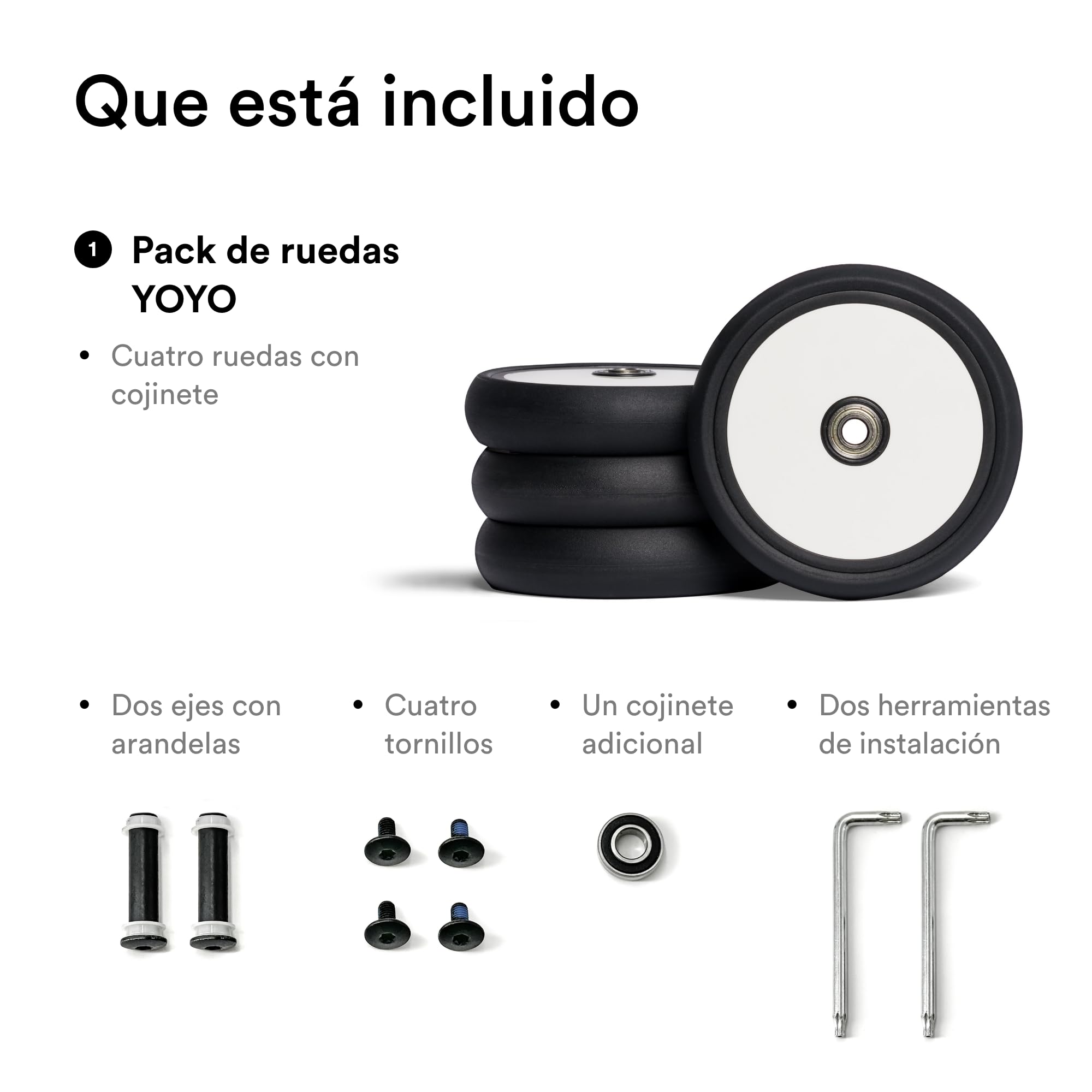 Pack de ruedas para Stokke YOYO - Cuatro ruedas de recambio para el cochecito YOYO2