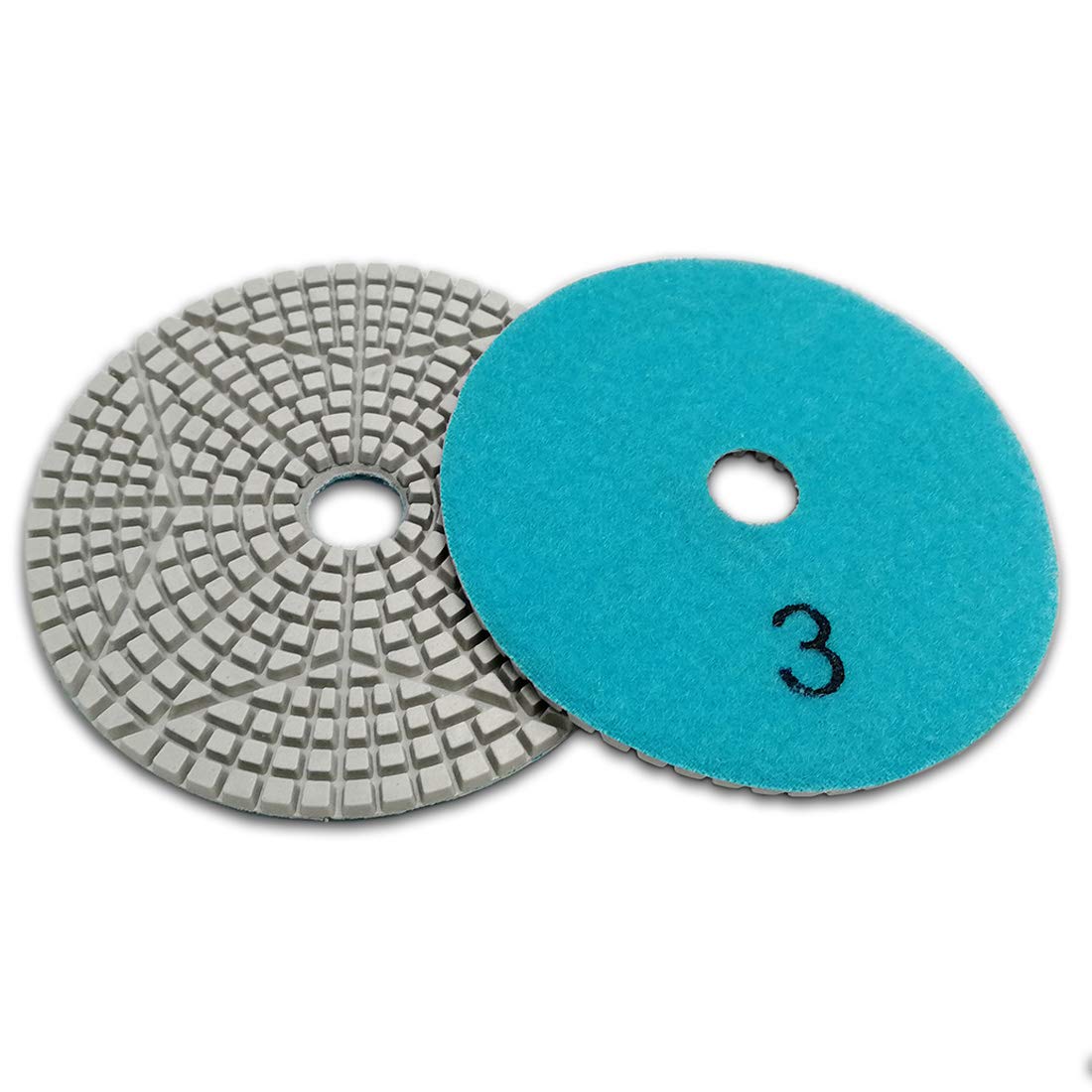 SHDIATOOL Almohadillas de pulido de diamante de 3 pasos, 9 unidades de discos de lijado de resina de alta calidad de 4 pulgadas de diámetro para mármol de piedra