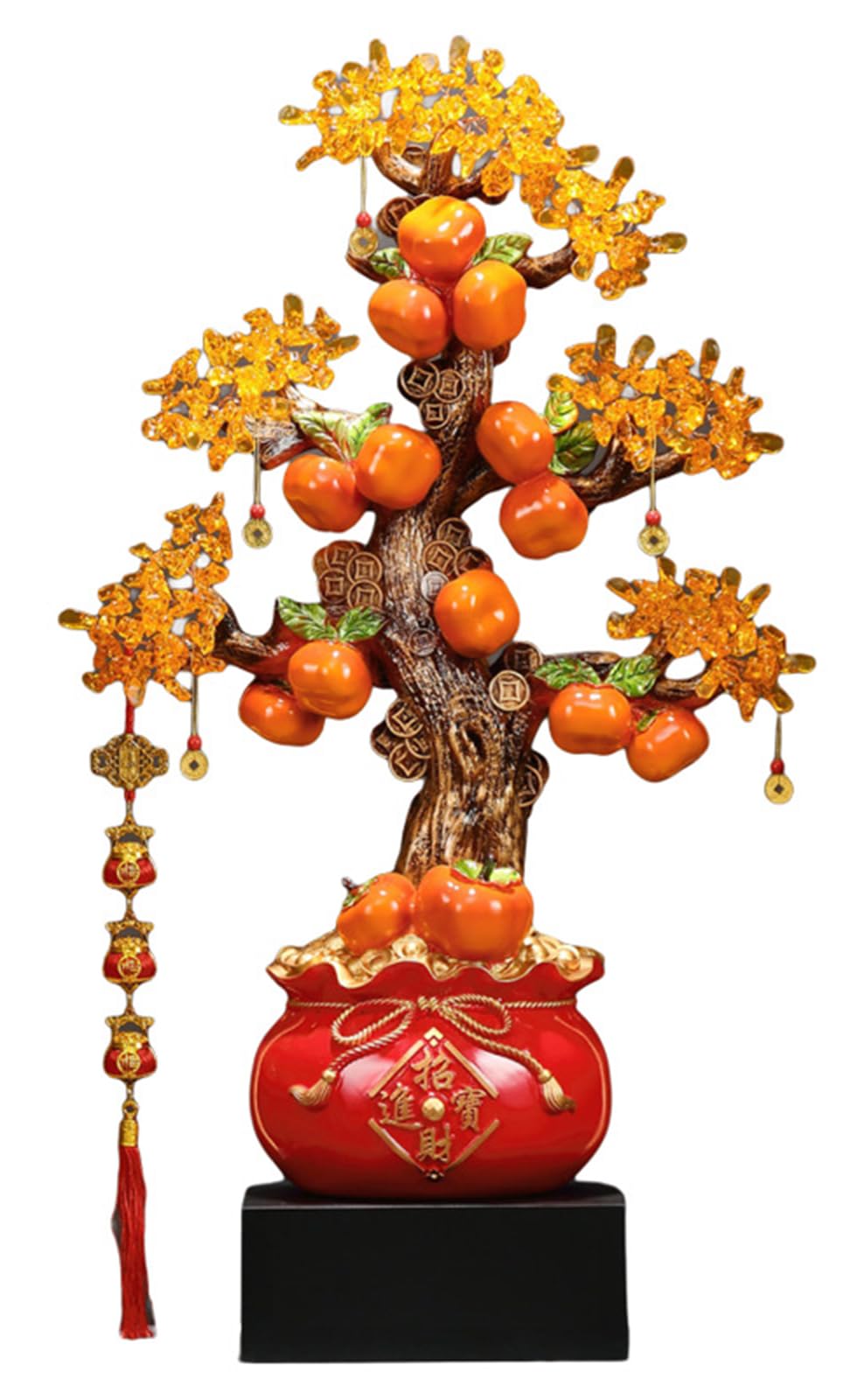 NHDVDVAV Large Floor Persimmon Money Tree Statue, Home Decoration Sculpture
