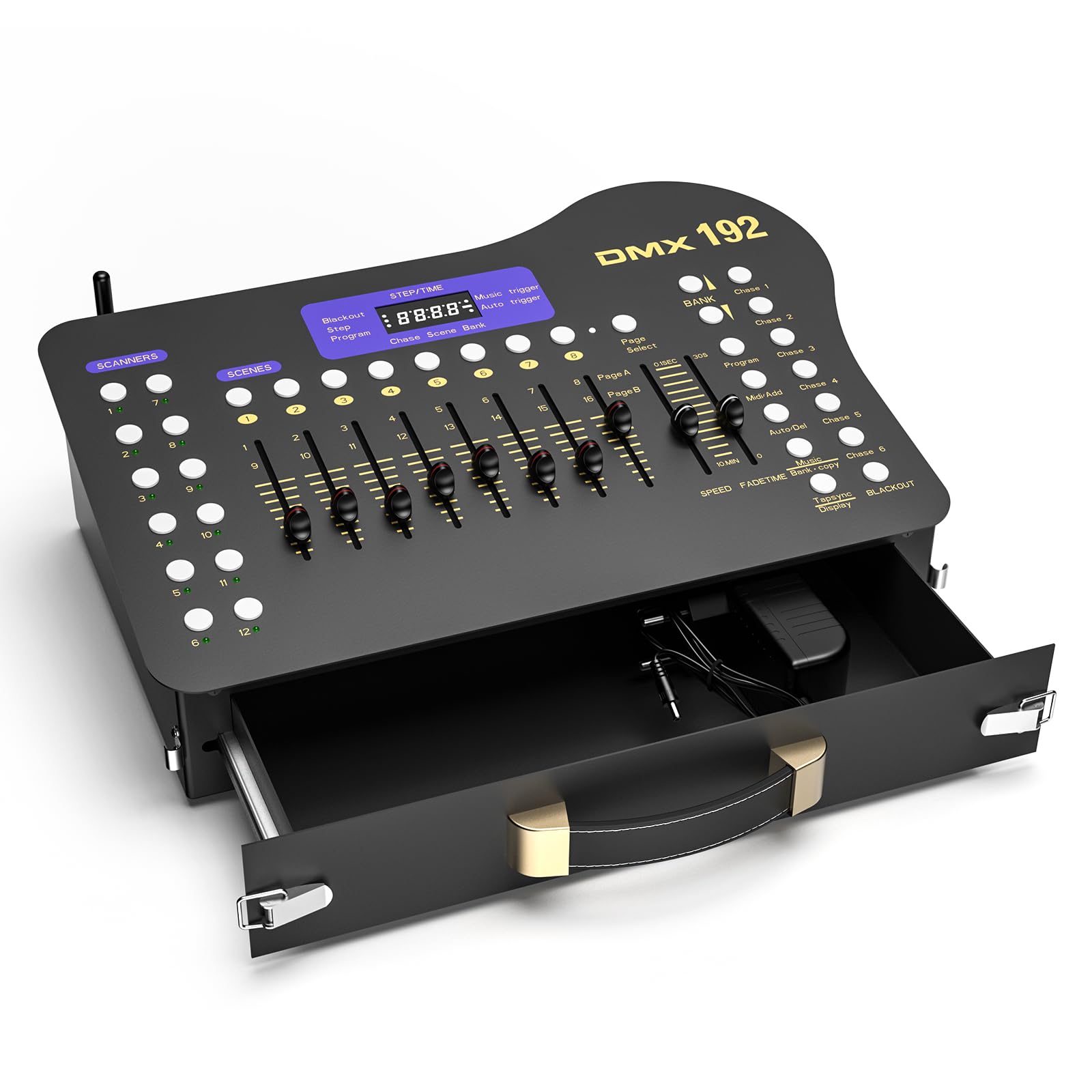 controller dj con drawer 192 canali无线dmx发射器