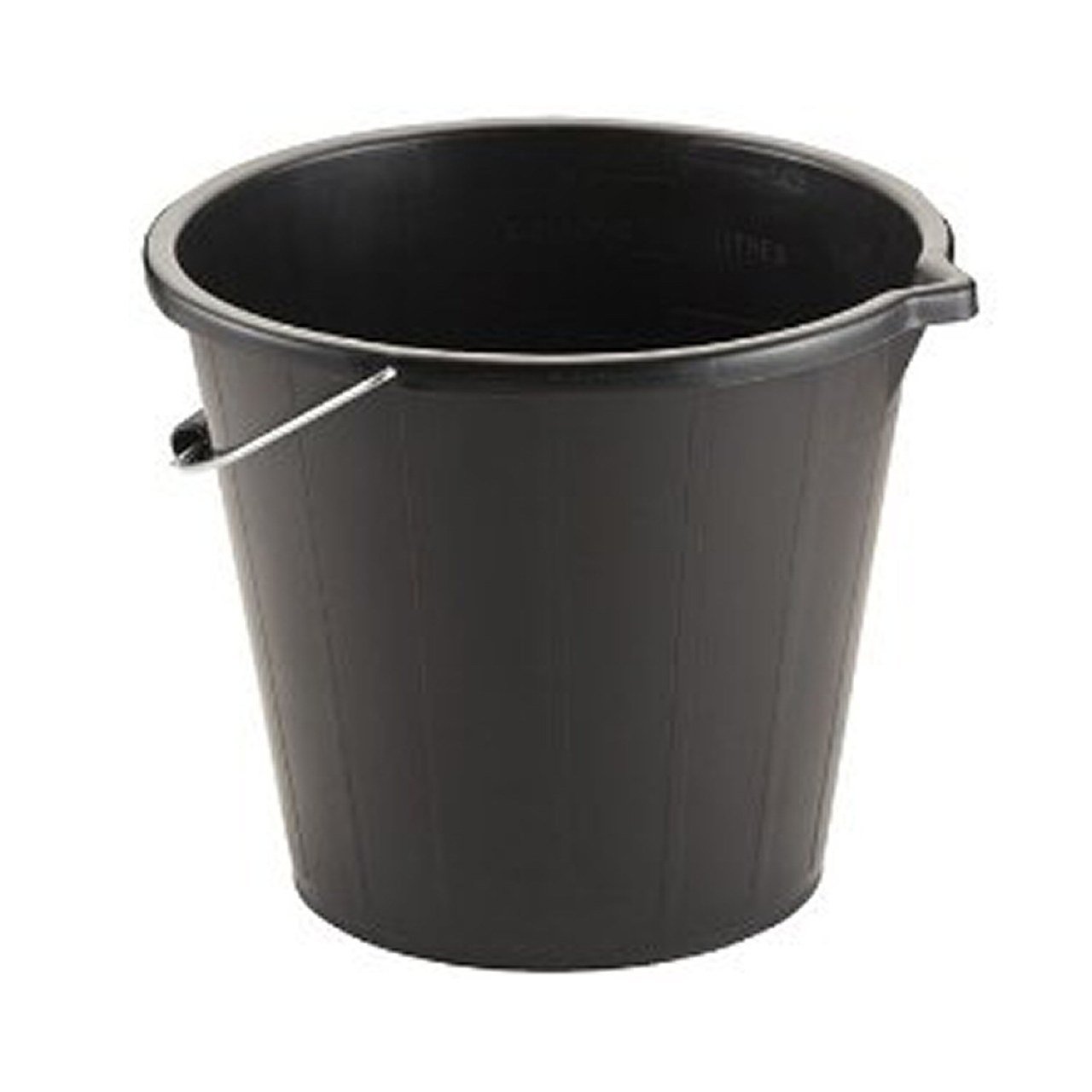 Builders Bucket Black 3 Gallon With Metal Handle 5060192720006