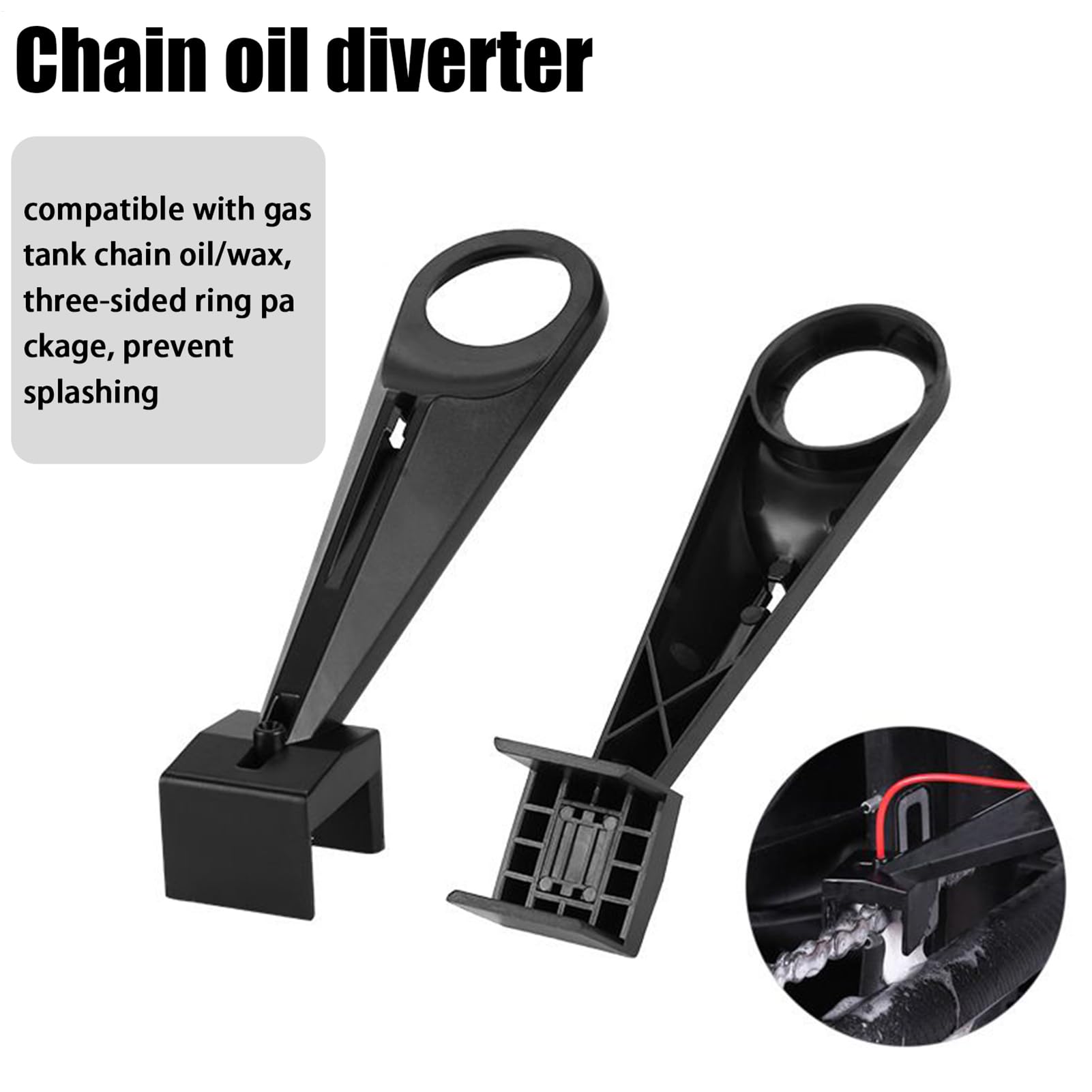 Kit di pulizia della catena della moto, confezione da 4 oliatori antispruzzo 32 x 18 x 11 cm, deviatore lubrificante ergonomico, manutenzione della catena riutilizzabile, accessorio per motosega, per