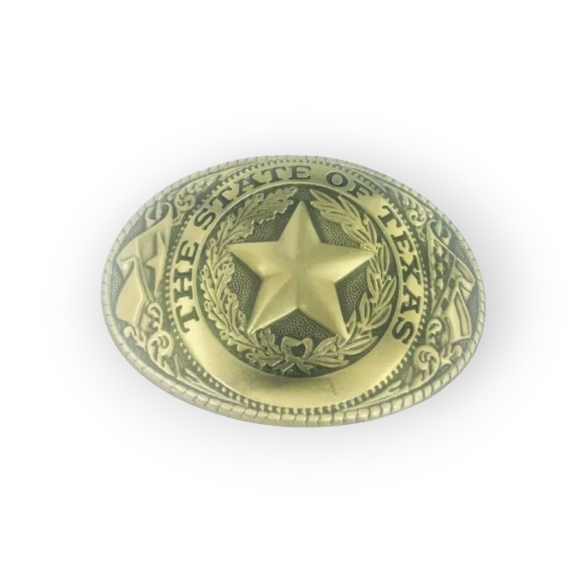 Western Rodeo Texas Cowboy Lone Star Belt Buckle Antic Brass Color (Make Your Own Design With Pictures)