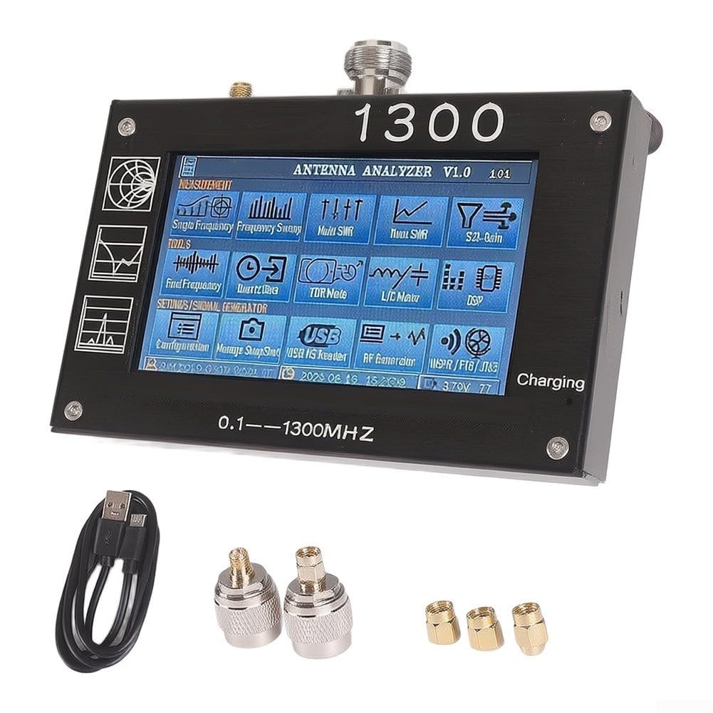 Analizador de antena 0.1-1300MHz SWR Medidor portátil