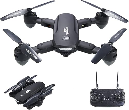 Drone plegable con cámara 720P para adultos - R10 WiFi FPV RC Quadcopter con retención de altitud - Fotografía de gestos - Control de aplicación -
