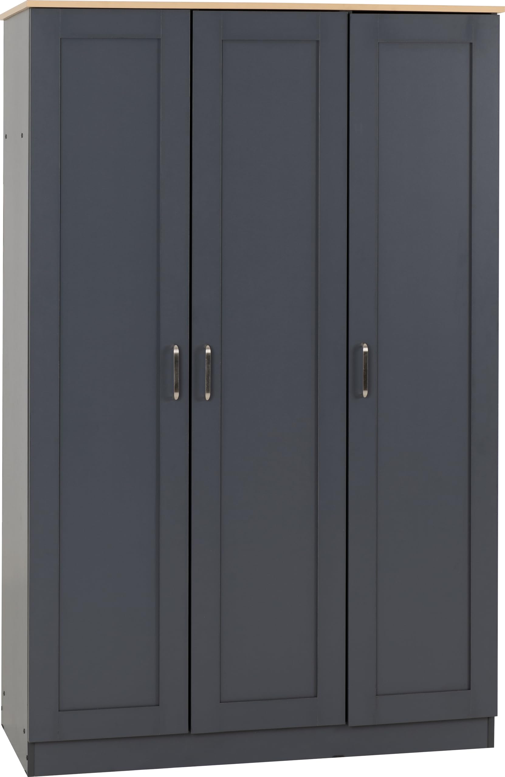 Seconique Portland 3 Door Wardrobe In Grey With Oak Effect Finish from B&Q