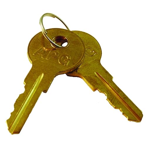 APG Cash Drawer Juego de llaves de repuesto Compatible con cerraduras de código APG A9 Juego de 2 llaves para cajones de efectivo Serie 100 y