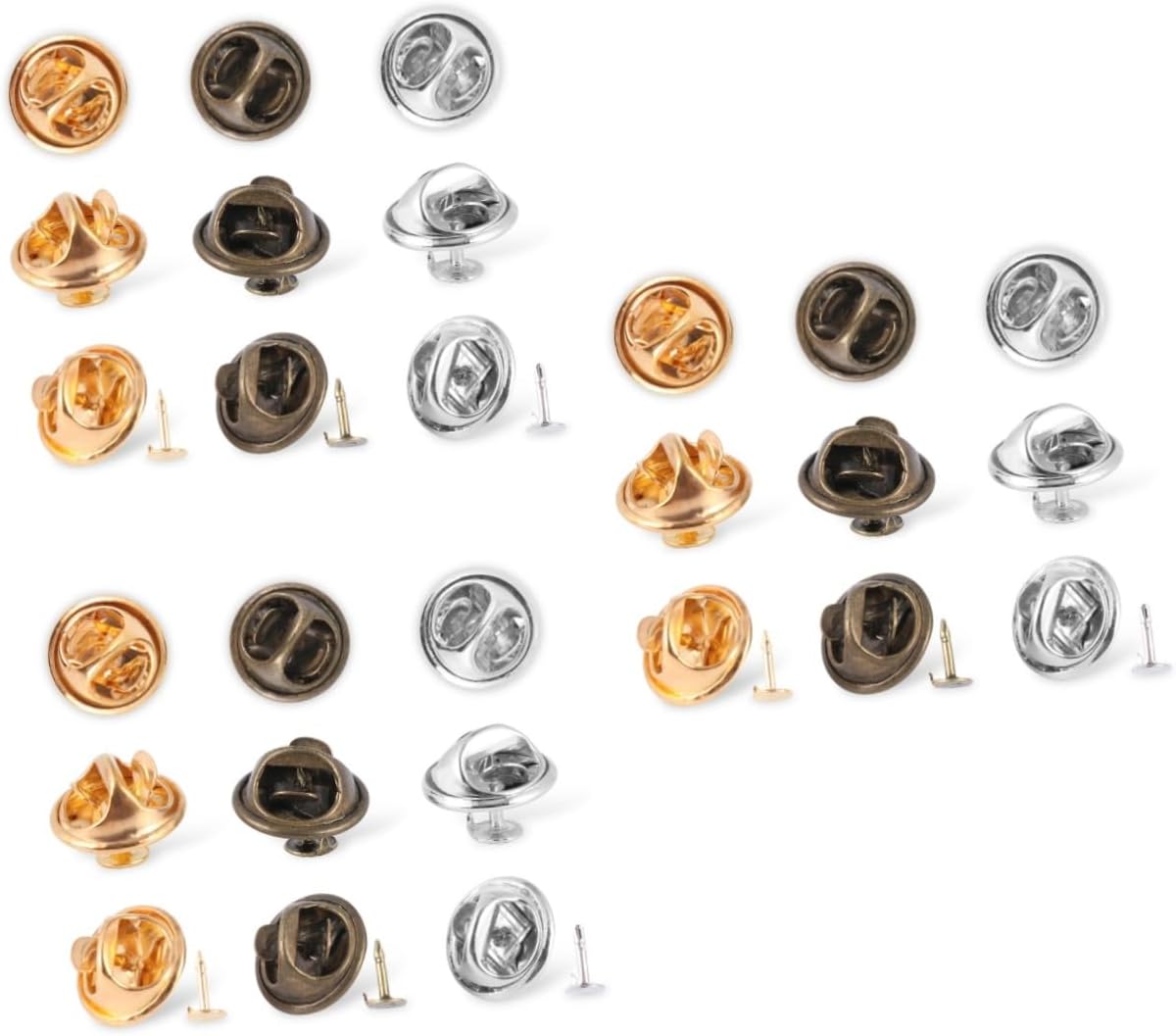 Gatuida 450sets Vintage Women Brooch Pins Bulk Pins Tie Tack Hat Clip Backs Caps for Jewelry Making