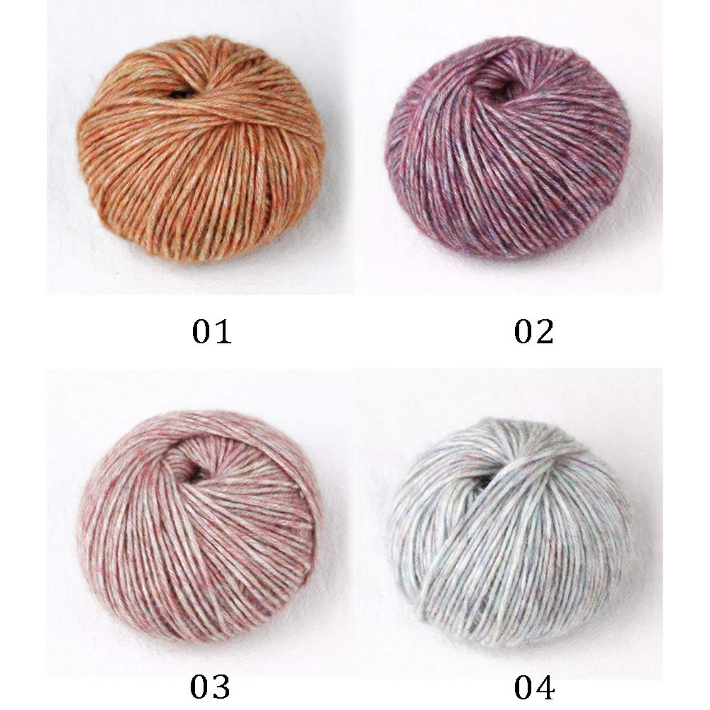 300G Blumen gefärbt Spinning Wolle Garn für Stricken und Häkeln, Baumwolle Acryl, 11 Farben, Pullover Schal Handschuhe Schal,02