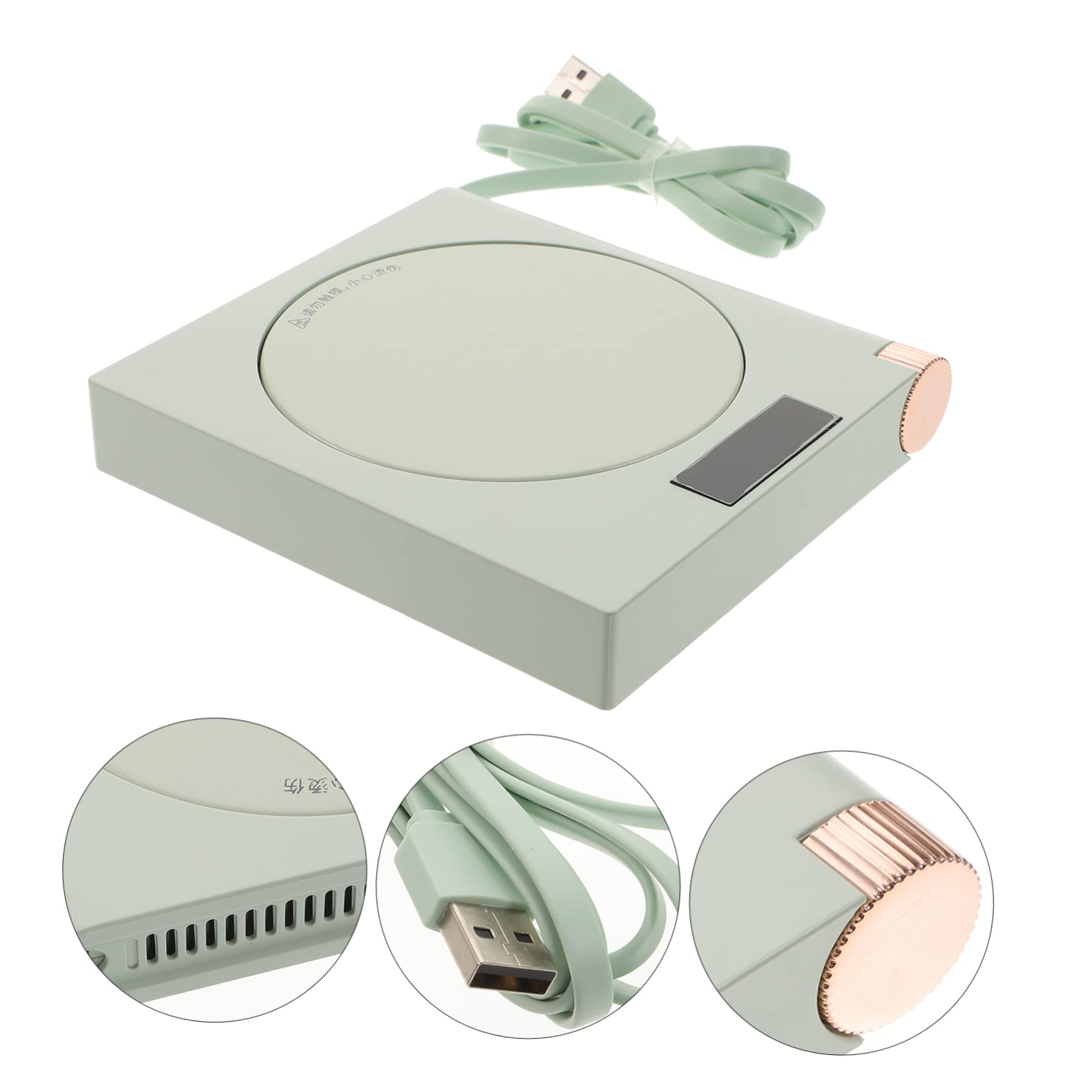 BRIGHTFUFU Electric Coffee Cup Warmer 3 Heat Settings Portable Beverage Warmer Mug Heater for Home