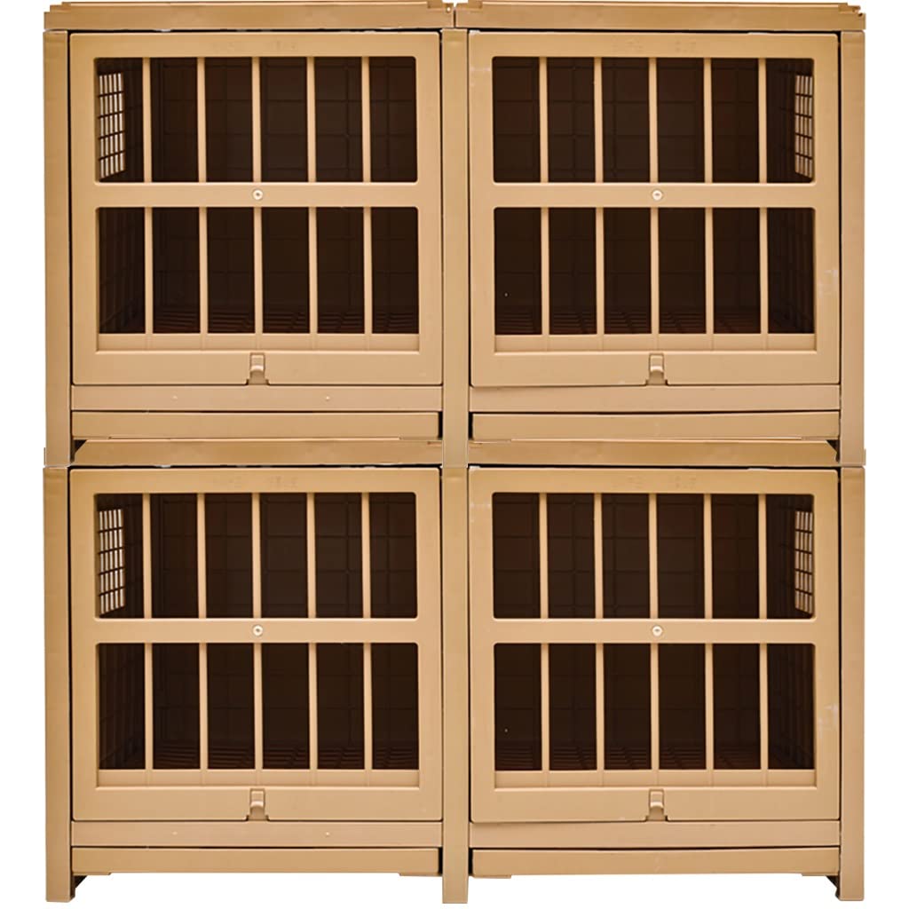 Jaula Plástica del Emparejamiento De Palomas, Jaula De Pájaros De Espacio Grande De 31,5 Pulgadas, Caja Nido De Paloma Resistente Al Desgaste Al Aire Libre, con Bandeja Flexible (Color : Brown A, S