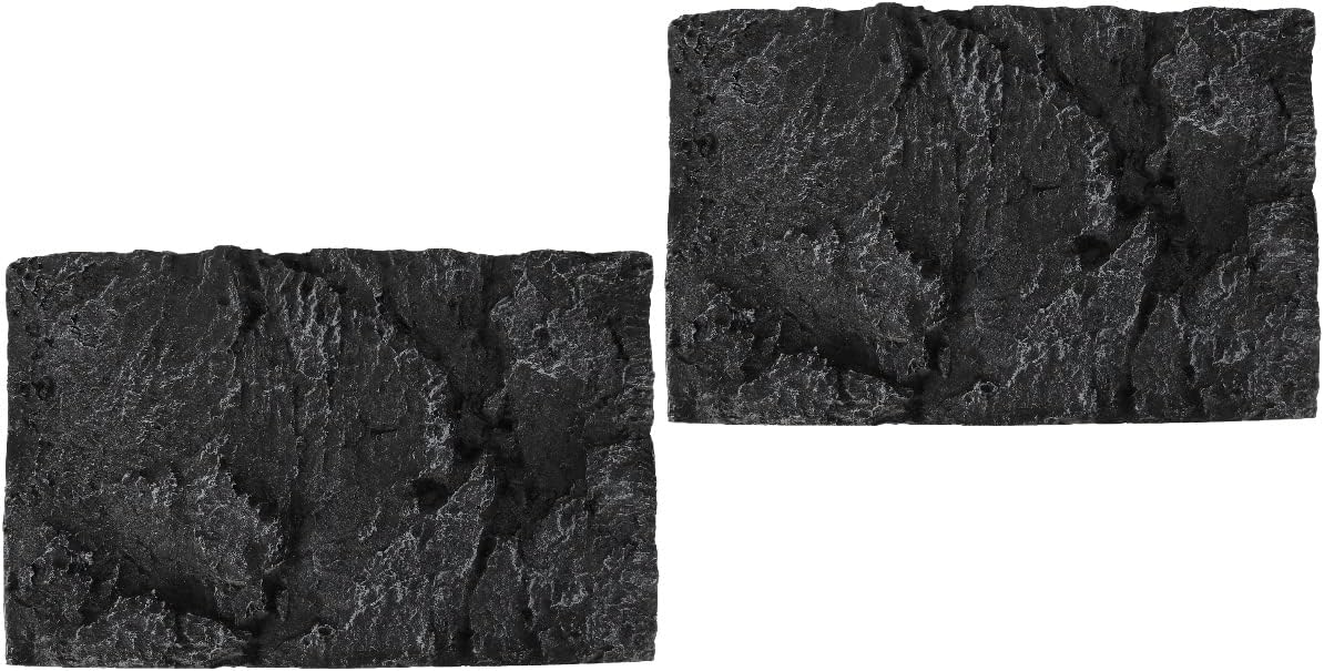 balacoo Terrarium Background 2pcs Aquarium Background Board Fish Tank Artificial 3D Bark Poster PU Reptile Box Board Fish Tank Background Decoration for Vivarium Zoo Home Fish Tank Background