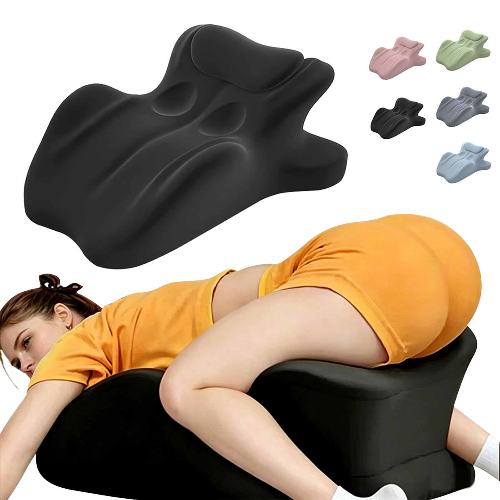 Ergonomic Memory Foam Wedge Pillow, 27° Prone Pillow for Back