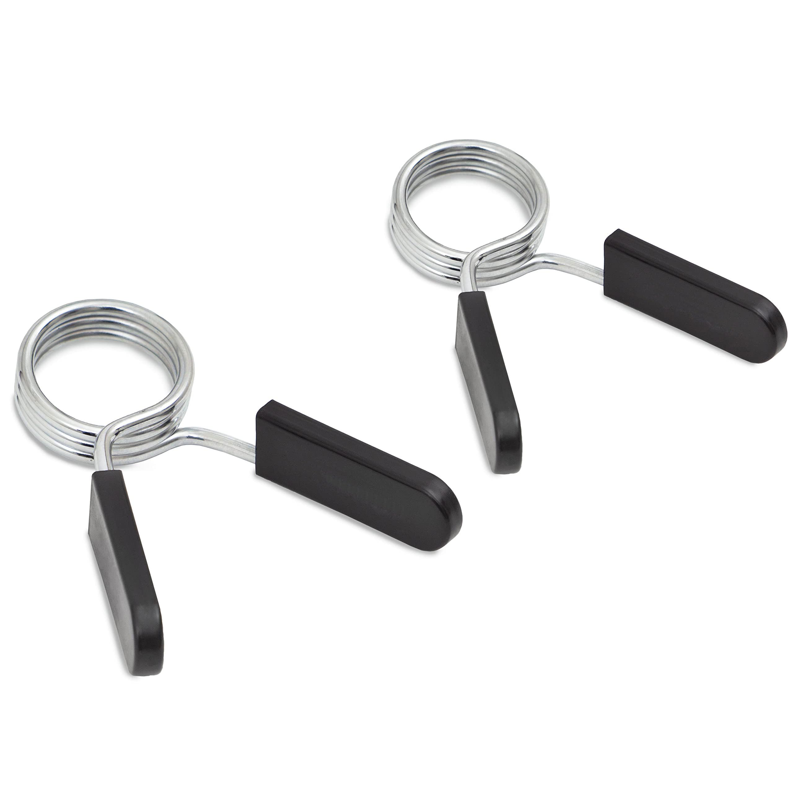 Black 2 Inch Barbell Clamps, Stainless Steel Spring Collar Clips Weight Bar Clamps Dumbbell Barbell Handle Locking Clip for Weightlifting Strength Gym Fitness Training Accessories-picture-17