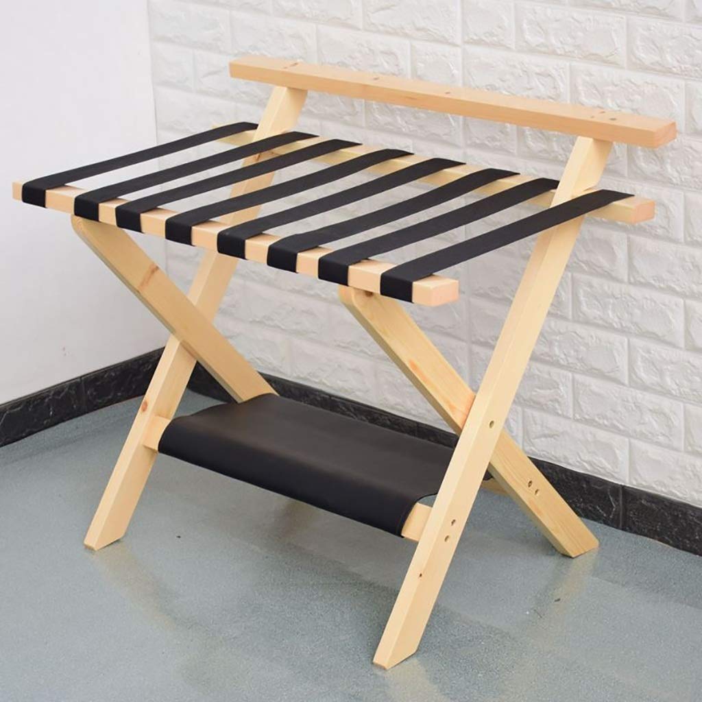 Étagère à bagages en bois pour chambre et organisation des affaires de voyage à la maison