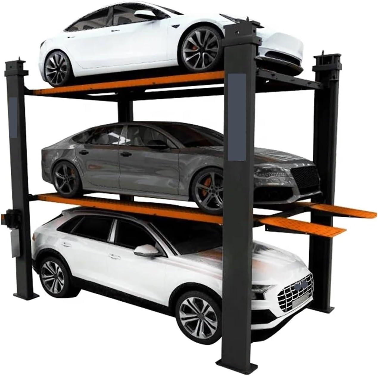 Supply Auto Parking Lift for 3 Cars Storage Triple Stacker 4 Post Car