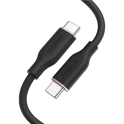 Anker PowerLine III Flow USB-C & USB-C ケーブル Anker絡まないケーブル 100W 結束バンド付き USB PD対応 …