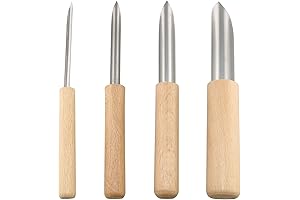 Tegg 4-Pack Gypsum Board Cutters, Stainless Steel Semicircle Hole Cutters for Pottery, Clay, Sculpture