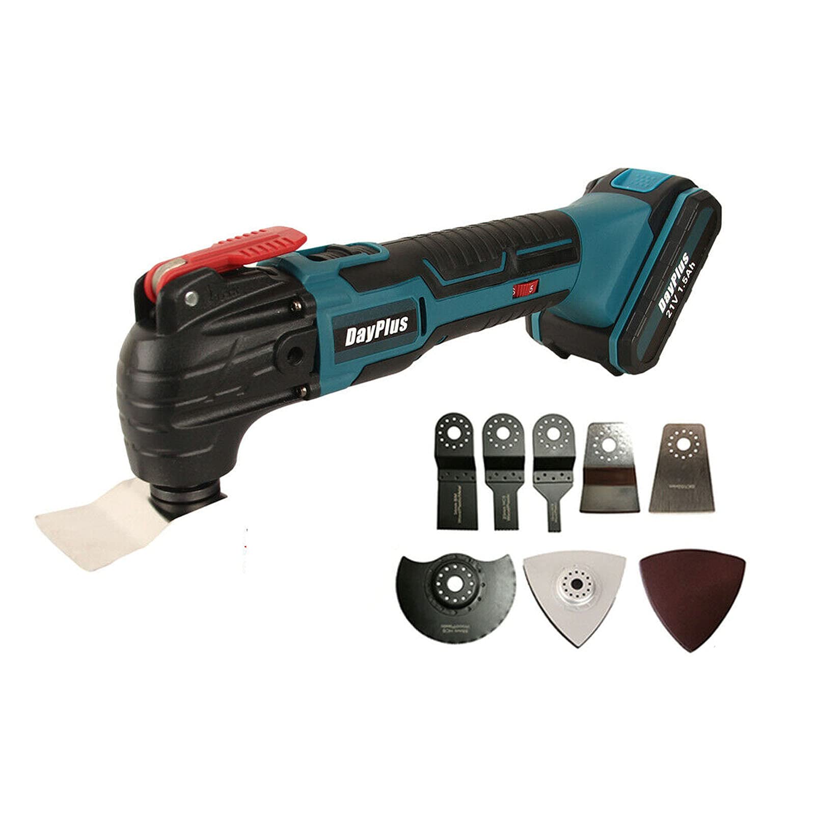 Herramienta multifunción oscilante con batería, 170 W, 4°, 6000-20000 opm, máquina profesional potente para cortar, lijar, quitar, raspar