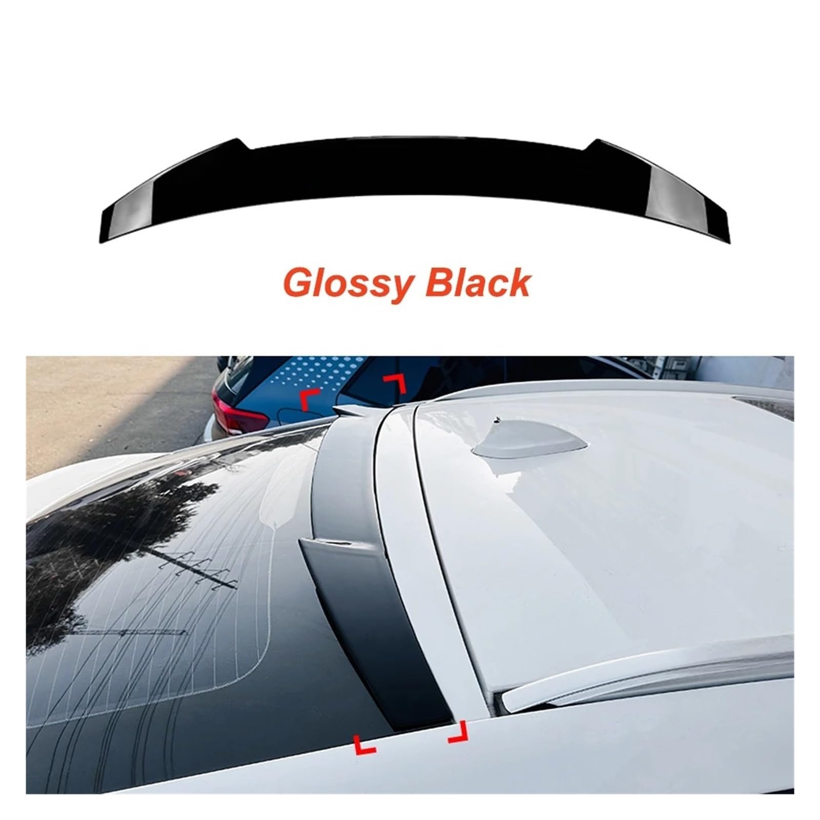 Alerón Trasero para Techo para BMW para X6 F16 2015-2019 Alerón Trasero Superior ala Fija Kit Carrocería para Maletero Coche Auto Spoiler ala del Alerón Trasero(Glossy Black)