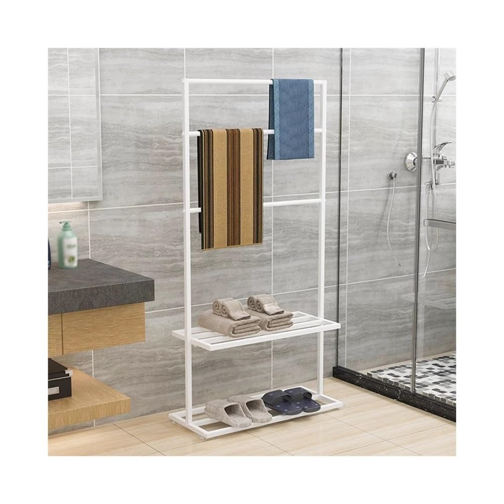 Towel Rack Nordic Towel Rack Bathroom Punch-free Floor-standing Bath Indoor Multifunctional Iron Free Standing Rail