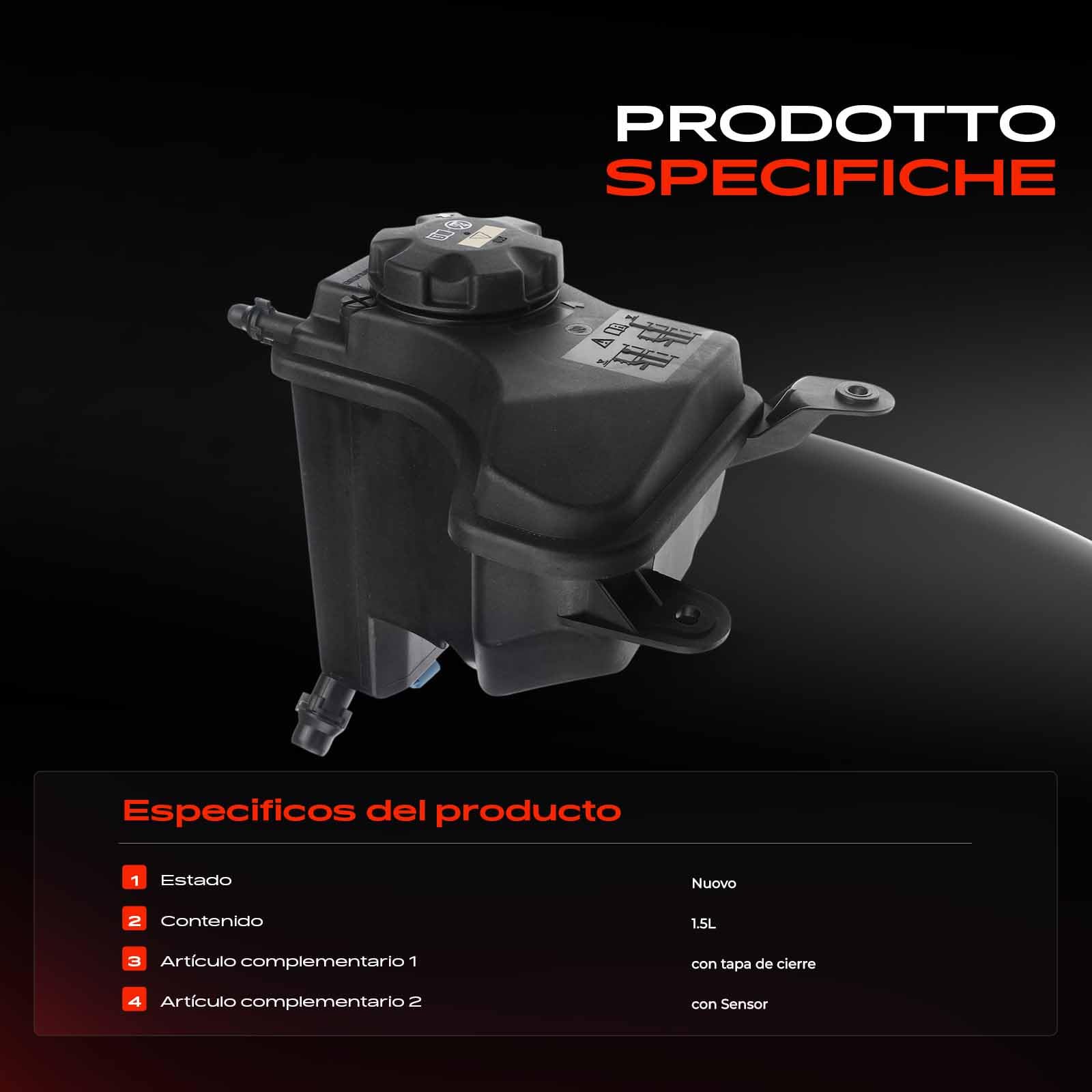 Frankberg Depósito de compensación Refrigerante Diesel Compatible con X1 E84 2.0L Serie 3 Touring E91 2.0L Serie 3 E90 2.0L Serie 1 E81 2.0L Serie 3 Touring E91 3.0L Replace# SKEPT0146