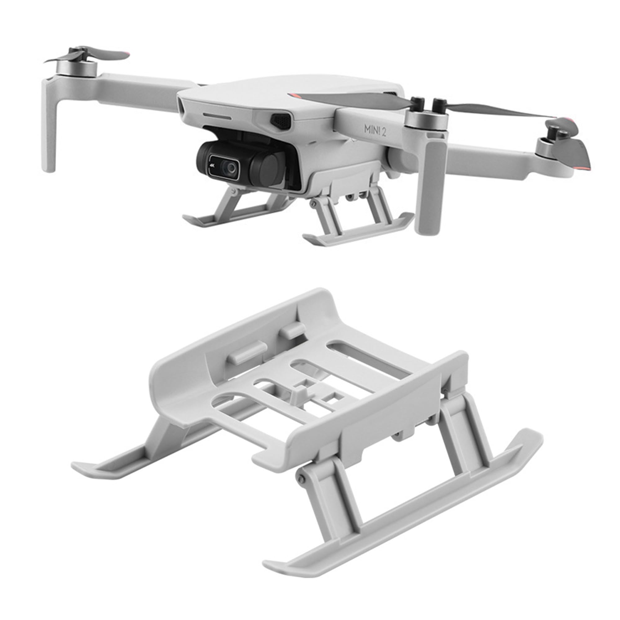 Landing Gear Extensiones plegables para DJI Mini 4k Mini 2/Mini SE/Mavic Mini Drone Accesorios Soporte de aterrizaje Pies extendidos Accesorios de pierna gris