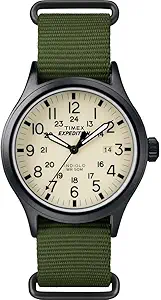 Timex Expedition Scout 40mm Men’s Analog Watch | Luminous Hands | Durable Comfortable Adjustable Strap | 24 Hour Time | Rugged Outdoor Watch | 50M Water Resistance