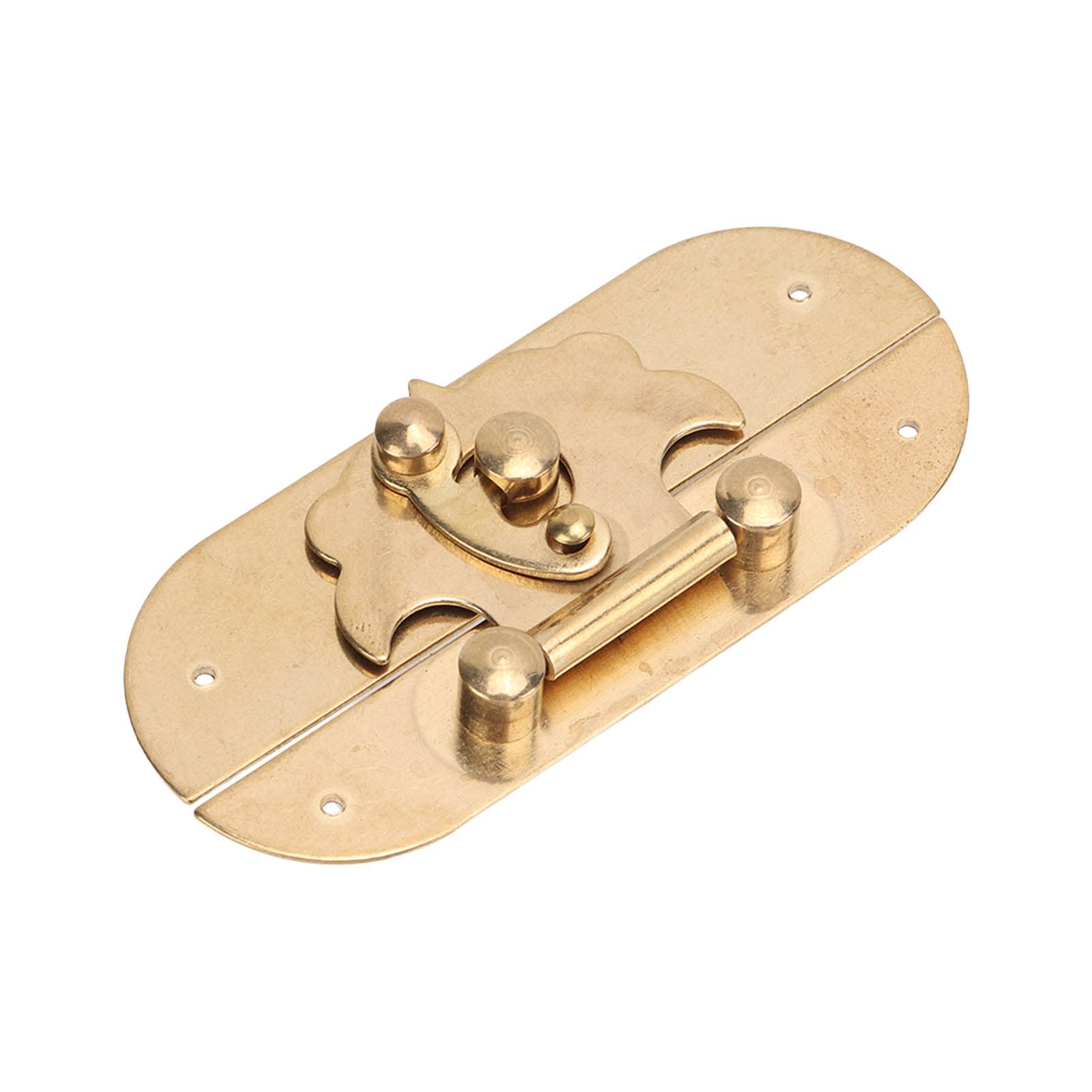 Cyrank Vintage Lock Clasp, Jewelry Box Hasp Latch Lock Small Vintage Brass Latch Jewelry Box Buckle Metal Catch Hook for Suitcase Jewelry Box