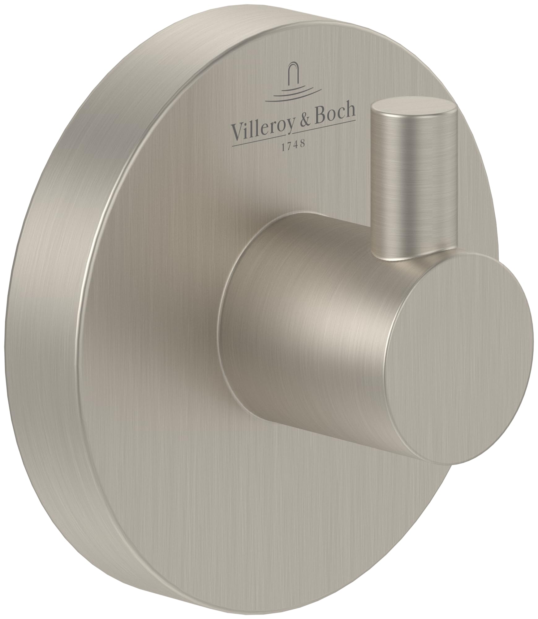 Villeroy & Boch Elements, Tender Towel Hook, Towel Holder for Wall Installation Towel Hook Made from zinc, Bathroom Accessory