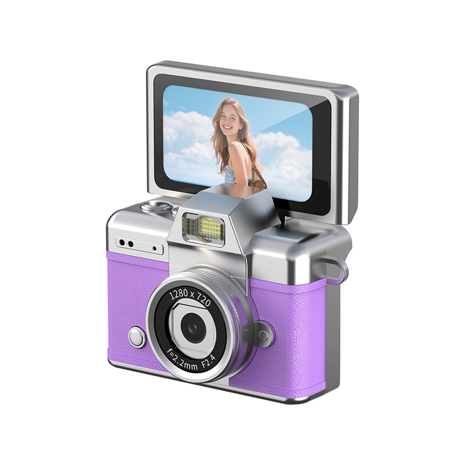 Mini Keychain Digital Camera, Y2K Pocket-Size Mini Camera, 2MP 1080P Small Camera with 8GB Card, Video Recorder with Long Battery Life for Travel, Party and Vlog-picture-26