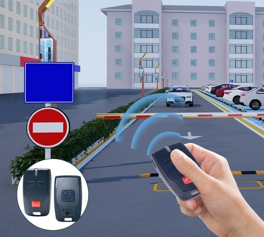 Telecomandi da 433MHz per apriportone BFT, sostitutivi per telecomando BFT Mitto 2, telecomando per garage a 2 canali con portachiavi, compatibile con sistema di cancello elettrico MITTO B
