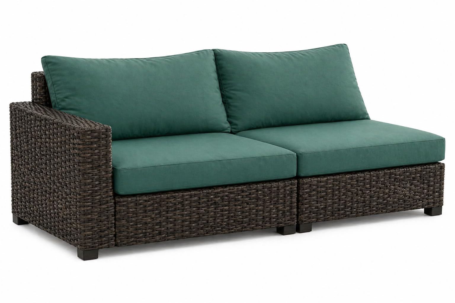 Rattan Garden Furniture Cushions Replacement 10cm Thick Seats and Back Pads Outdoor/Indoor UK, Cream, Grey, Charcoal Covers| Custom Sizes (Bottle Green, Back 60x40 c)
