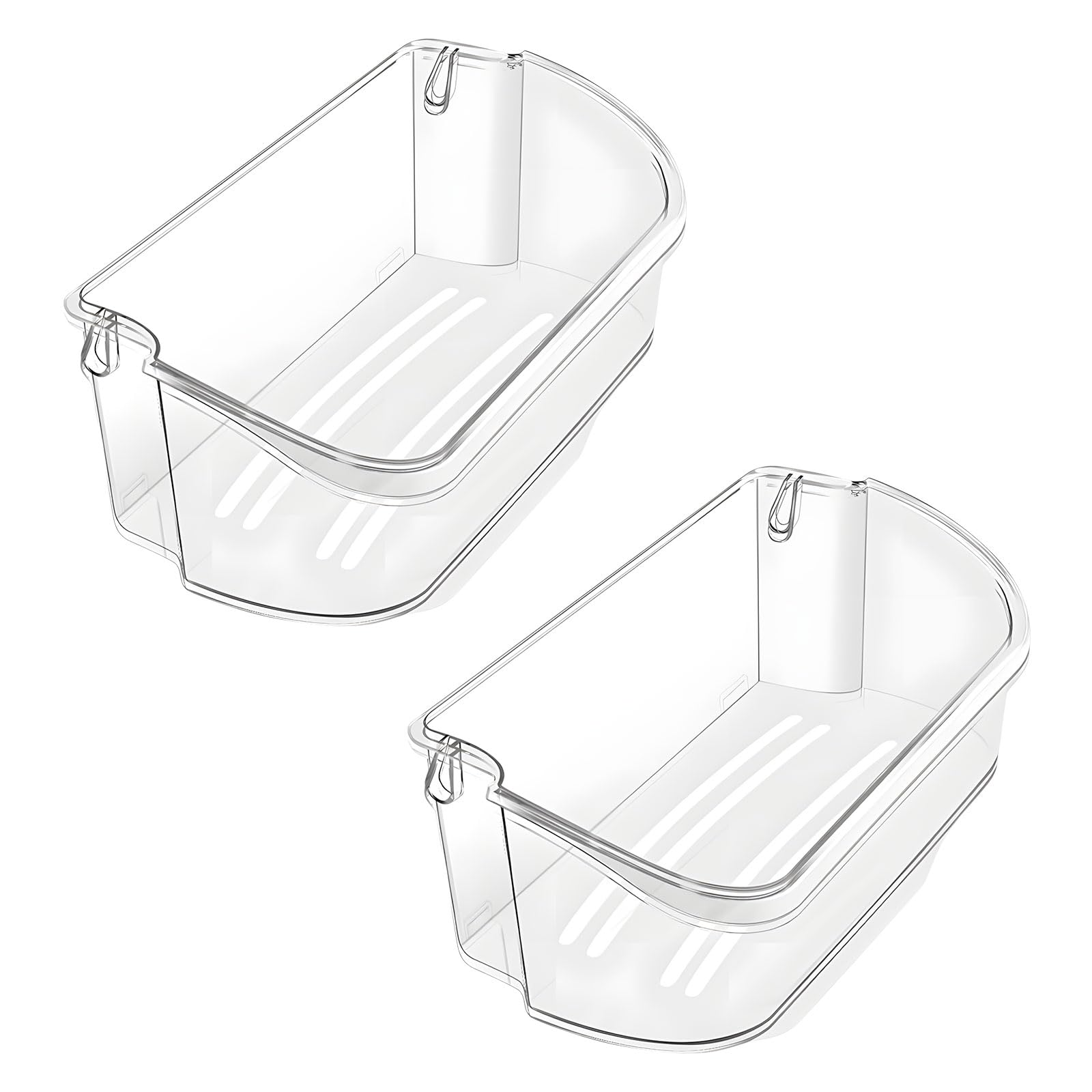 Elnwnnkc 2PCS Practical Fridge Storage Drawers Refrigerator Bin Replacement Perfect for Large Items Accommodating PP Construction Bin Storage