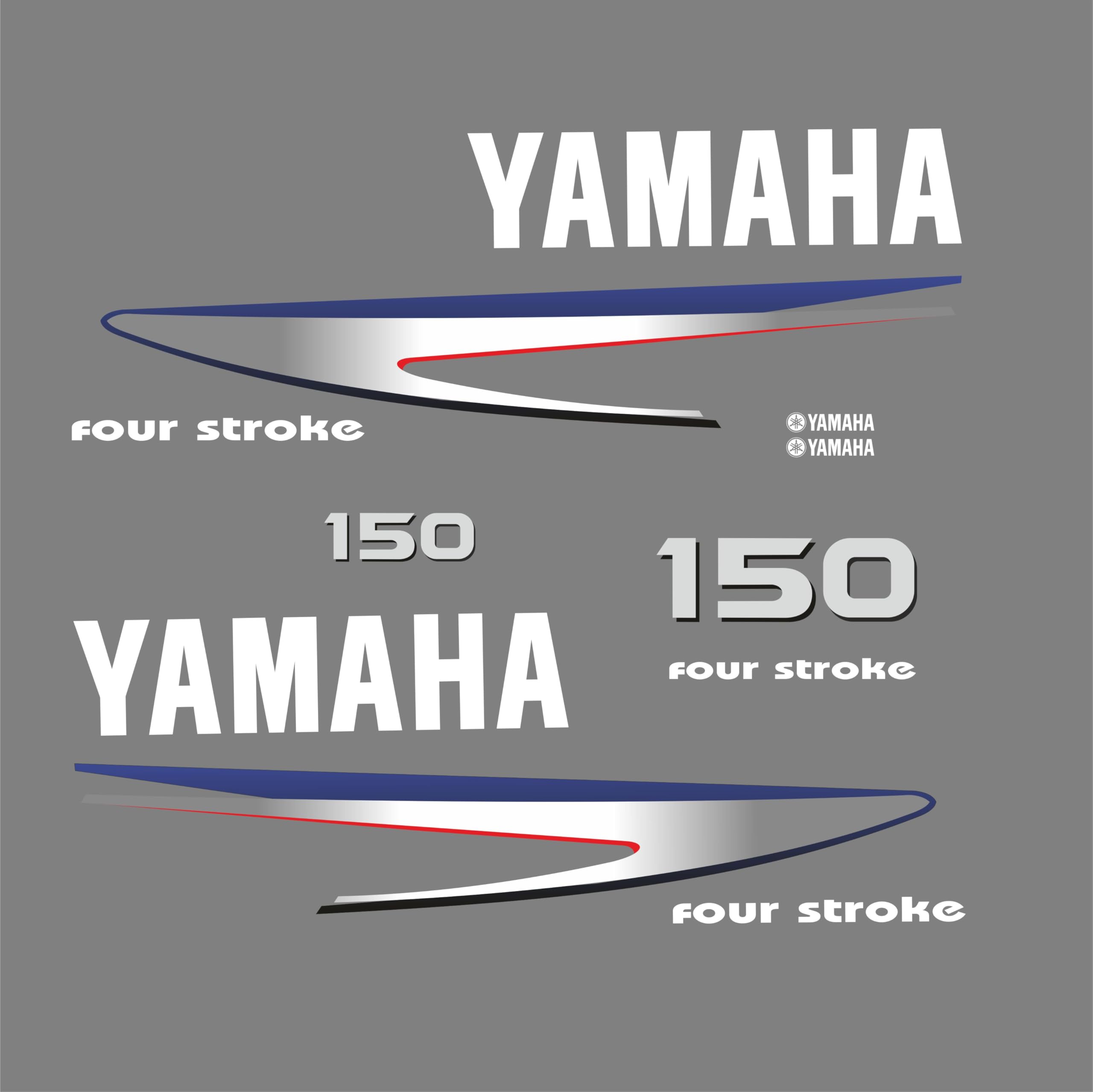 ricambio adesivi compatibile per yamaha 150cv fourstroke