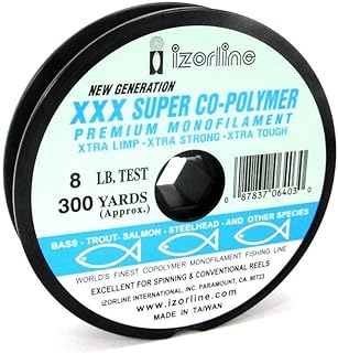 Izorline XXX Co-Polymer Monofilament Fishing Line 1/4 lb Bulk Spool (Smoke, 2 lb 6000 Yards)